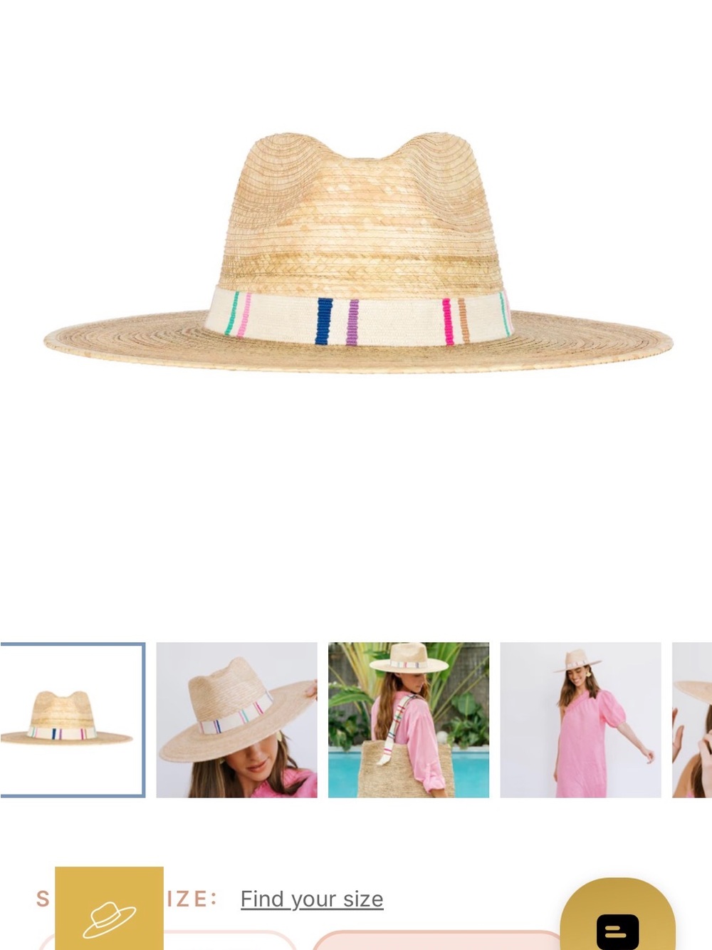 Sunshine Tienda Irma Palm Hat